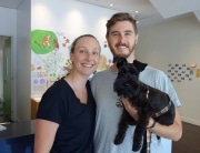 clients with their dog at puppy school